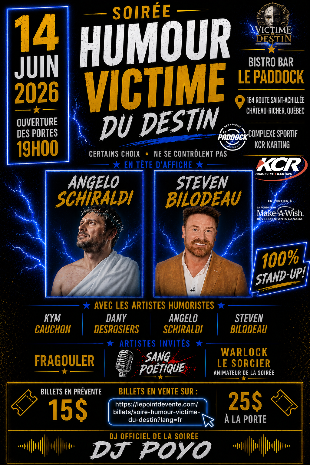 Soirée humour  VICTIME DU  DESTIN